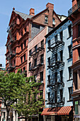 cast Iron buildings in Brooklyn Heights, Clark Street, Brooklyn, New York, USA