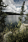 Lake With Mountains in Background, Black Hills, South Dakota, USA