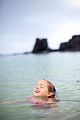 Young Girl in Water up to Chin