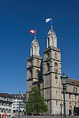 Grossmuentser kathedral,  old town, Zurich, Switzerland