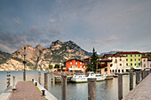 Harbour in Torbole, Lake Garda, Trentino, Italy, Europe