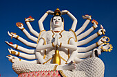 Guanyin with 18 arms in the buddhistic temple Wat Plai Lae, Koh Samui Island, Surat Thani Province, Thailand, Southeast Asia