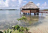 San Blas, Panama, bungalow of Yandup Lodge on a little island of Kuna Yala