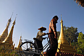 Pagoda in Nyaungshwe at Inle Lake, Myanmar, Burma, Asia