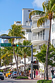 Impression on Ocean Drive, South Beach, Miami, Florida, USA