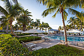 Pool area at luxury hotel Casa Marina Waldorf Astoria, Key West, Florida Keys, USA