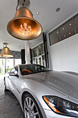 Entrance and drive at luxury hotel Mondrian, South Beach, Miami, Florida, USA