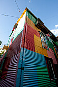 Painted houses at the Centro Cultural de los Artistas, Barrio La Boca, Buenos Aires, Capital Federal, Argentina