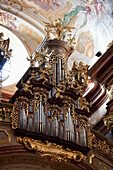 Organ of the Abbey Church of Stift Melk Benedictine Monastery, Lower Austria, Austria