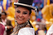 Morenada dancer in the procession of the Carnaval de Oruro, Oruro, Bolivia