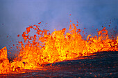 Hawaii, Big Island, Close-up of lava from East Rift Zone eruption of Kilauea near Pu'u Oo vent