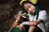 'Young Girl Smiling At Camera; Mae Hong Son, Thailand'
