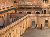 'High Angle View Of Fort; Amber Fort, Jaipur, India'