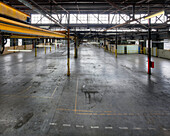 An empty industrial building in Los Angeles, California., A deserted ironworks