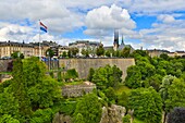 Luxemburg , Luxemburg City (W.H.) ,Constitution Square and Petrusse Valley