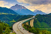 Austria, Brennero Pass, Europabrucke Bridge , Tirol