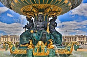 France , Paris City, Concorde Square Fountain of Mars