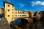 Ponte Vecchio über den Arno, Florenz, Toskana, Italien, Europa