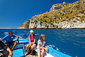 Bootsfahrt am Kap Palinuro, Cilento, Kampanien, Süditalien, Europa