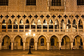 Old Procuracies on St. Mark's Square at night, Venice, Venetia, Italy, Europe