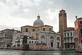 Church tower and church, Grand Canal, Venice, Venezia, Italy, Europe