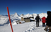 On the Gornergrad with Matterhorn in the background, Zermatt ski resort, Valais, Switzerland