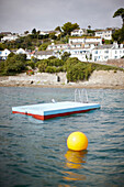 Ponton of Hotel,  view of St. Mawes, Cornwall, Great Britain