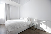 Couture room White Cover Suite at Hotel La Maison Champs-Elysees, designed by Martin Margiela, Paris, France