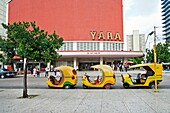 Yara Cinema, Coco taxis, Centro Havana district, La Havana, Cuba.
