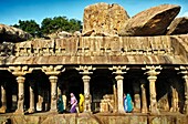 Krishna Mandapan, Mahabalipuram Mamallapuram, Tamil Nadu , India.