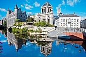 Castel de Duivelsteen Castle, Ghent, Flanders, Belgium.