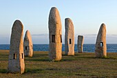 MEHIRS STANDING STONES MONUMENT PASEO DOS MENHIRES SCULPTURE PARK LA CORUNA GALICIA SPAIN