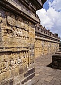 Borobudur, or Barabudur, is a 9th-century Mahayana Buddhist monument in Magelang, Central Java, Indonesia  The monument consists of six square platforms topped by three circular platforms, and is decorated with 2,672 relief panels and 504 Buddha statues 1