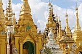 The Shwedagon Pagoda officially titled Shwedagon Zedi Daw also known as the Great Dagon Pagoda and the Golden Pagoda, is a 99 metres  325 ft  gilded pagoda and stupa  It is the most sacred Buddhist pagoda for the Burmese with relics of the past four Buddh
