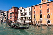 Gondola on the Grand Canal Canale Grande, Venice, Italy, Europe