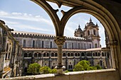 Cloisters and the church, Interior of Mosteiro de Santa Maria de Alcobaca, Alcobaca Monastery, Alcobaca, Oeste, Leiria District, Portugal