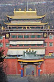 China, Qinghai, Amdo, Xining surroundings, Kumbum monastery Ta´er Si, Tripitaka pavilion