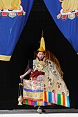 China, Qinghai, Amdo, Tongren Rebkong, Monastery of Gomar Guomari Si, Losar New Year festival, Opening ceremony, Incense bearer