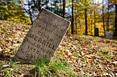 Graveyard at Thornton Gore which was a old hill farm community in Thornton, New Hampshire USA  It was abandoned in the 19th century