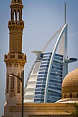Burj al Arab Hotel and mosque  Jumeirah area  Dubai city  Dubai  United Arab Emirates