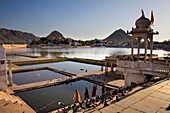 Ghats, holy lake,pushkar, Rajasthan, india