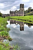 Ruins of Fountains Abbey, Studley Royal Park, North Yorkshire, England, UK