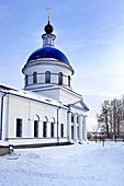 Church in winter, Vladimir region, Russia