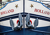 amsterdam,netherlands boat with word holland in port