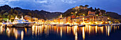 A panoramic view of the Ligurian fishing village Portofino near Genoa, Liguria, Italy