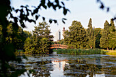 Pond in park Johannapark, Leipzig, Saxony, Germany