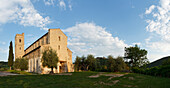 Abbey of Sant Antimo, Abbazia di Sant Antimo, 12th century, Romanesque architecture, near Montalcino, province of Siena, Tuscany, Italy, Europe