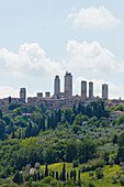 Stadtansicht mit Geschlechtertürmen, Türme, San Gimignano, UNESCO Weltkulturerbe, Provinz Siena, Toskana, Italien, Europa