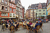 Market square in Cochem, Mosel, Rhineland-Palatinate, Germany, Europe