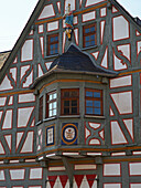 Gemeindemuseum Haus Loer, Fachwerkhaus in Elz, Erker, Westerwald, Hessen, Deutschland, Europa